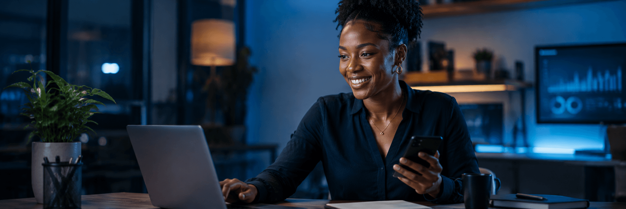 Femme travaillant sur un ordinateur portable