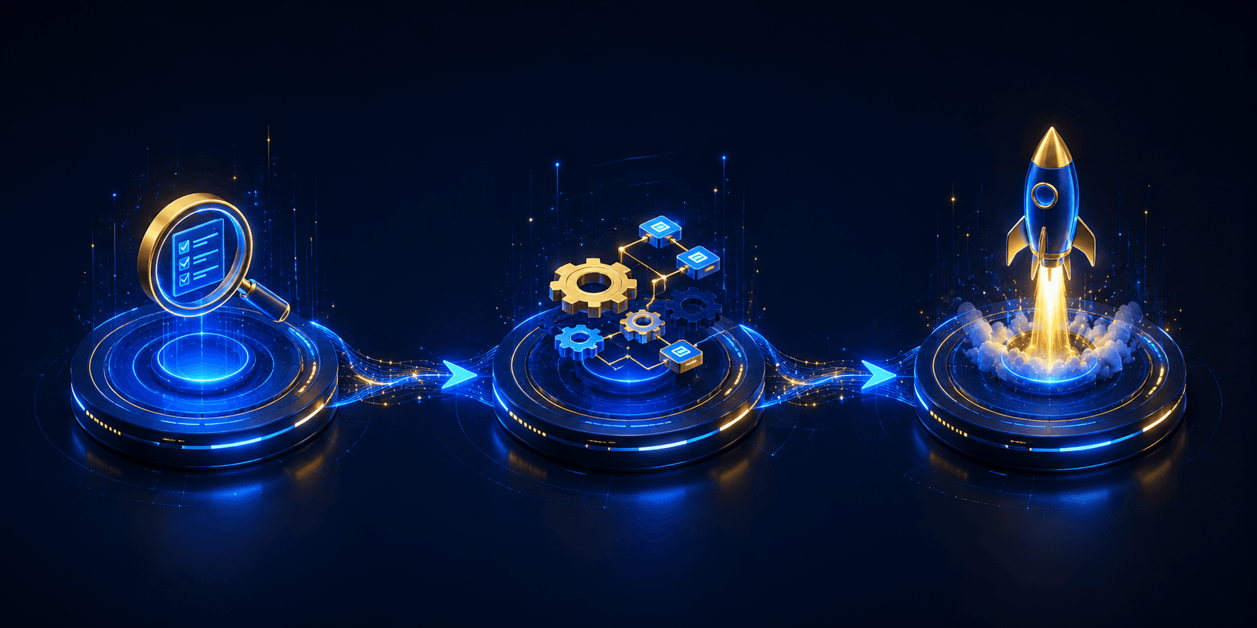 Étapes du processus en 3D
